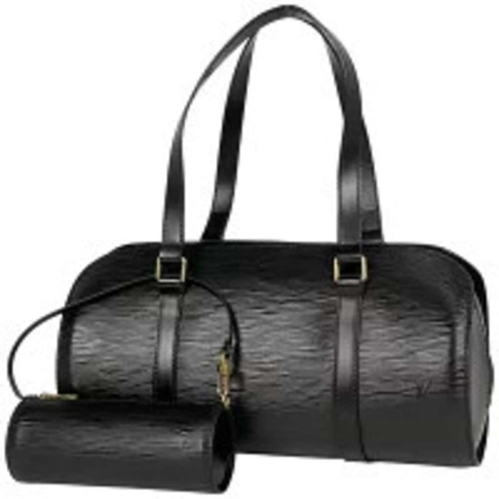 Louis Vuitton Soufflot Cylindrical Handbag Epi Leather Noir Black